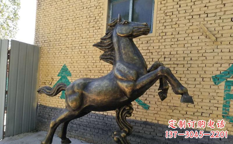 安阳玻璃钢仿铜马到成功雕塑马