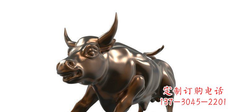 安阳玻璃钢仿铜牛公园动物雕塑_1