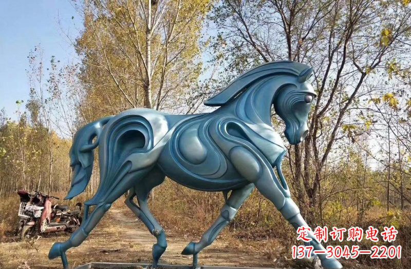 安阳玻璃钢仿铜青铜抽象奔马