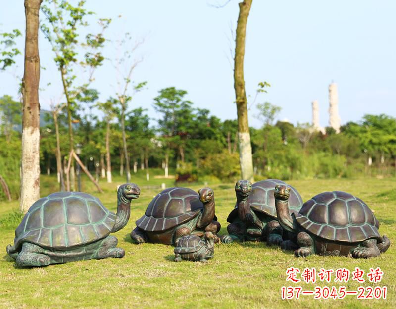 安阳玻璃钢仿铜乌龟雕塑摆件