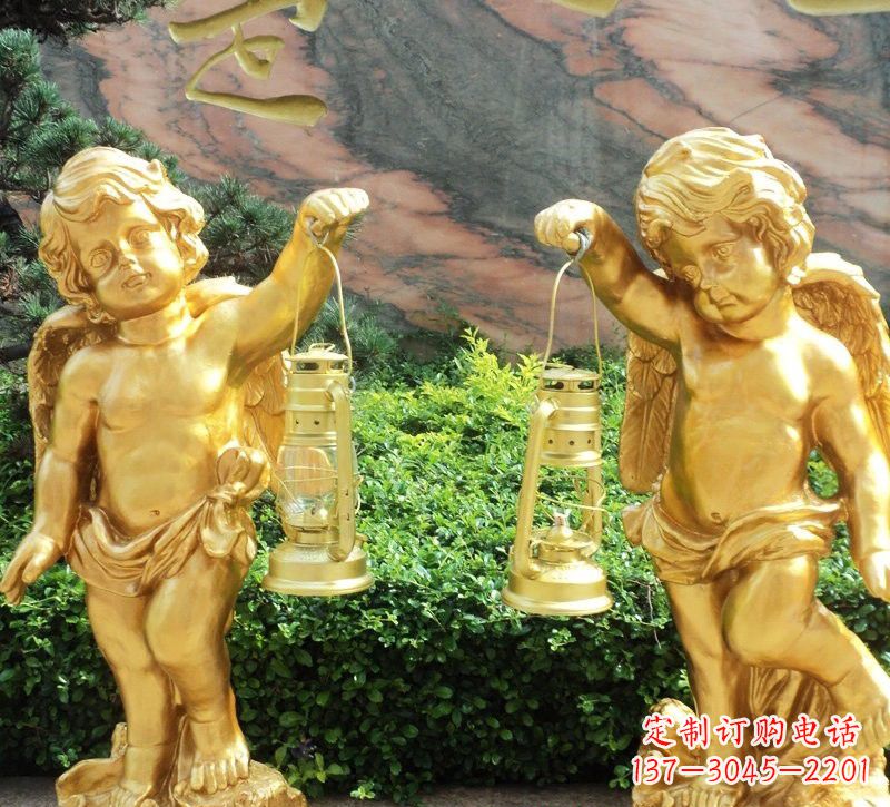 安阳玻璃钢仿铜小天使路灯