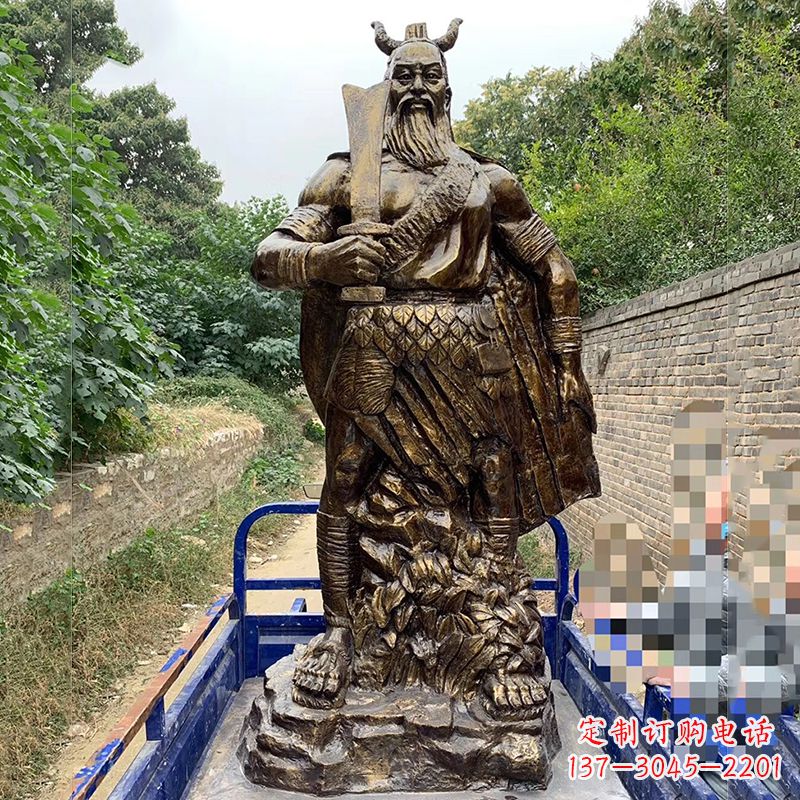 安阳玻璃钢仿铜炎帝神农氏雕塑