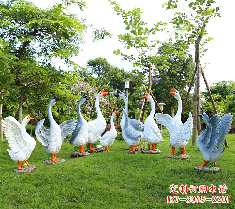 安阳玻璃钢仿真动物鹅