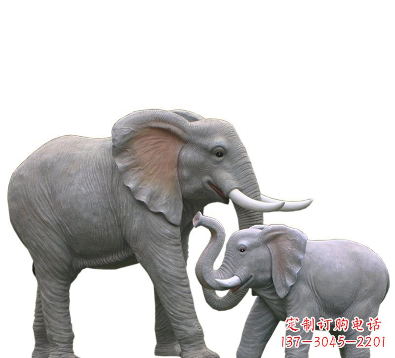 安阳玻璃钢仿真母子大象