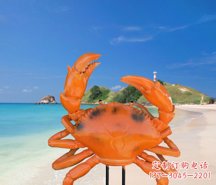 安阳玻璃钢仿真螃蟹雕塑