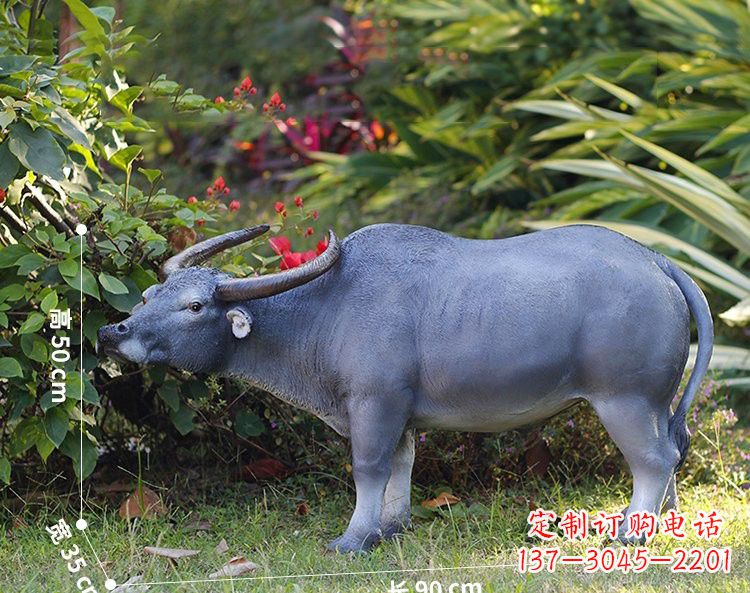 安阳玻璃钢仿真水牛雕塑