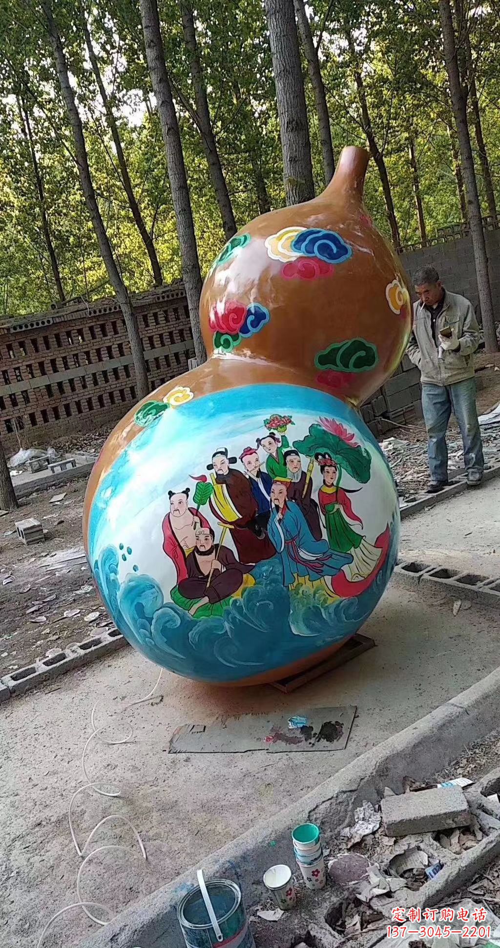 安阳玻璃钢公园仿真葫芦雕塑