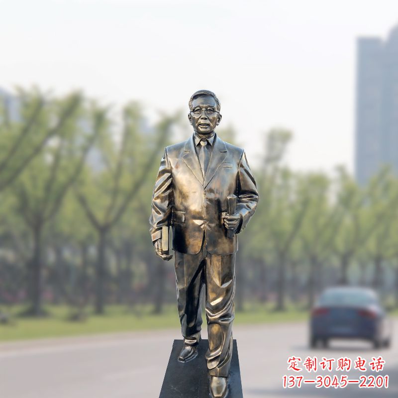 安阳玻璃钢华罗庚仿铜雕像