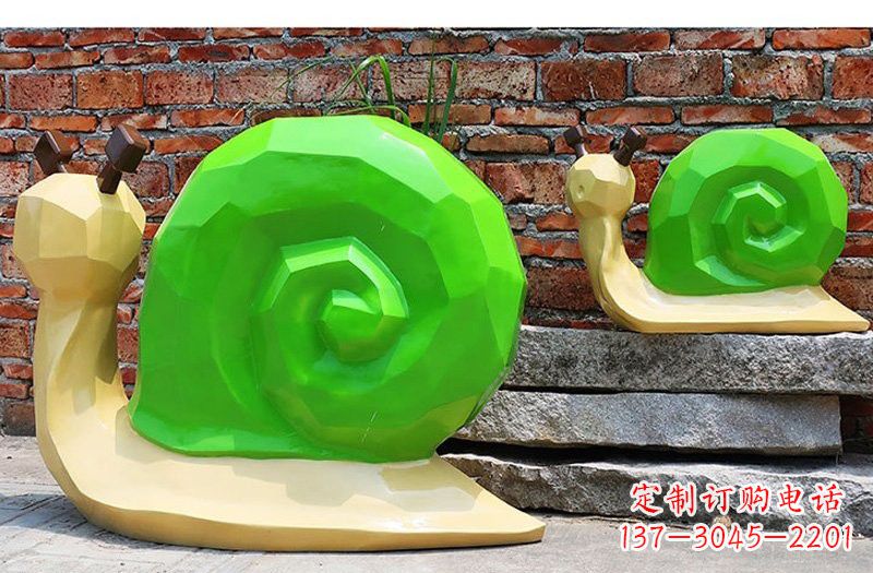 安阳玻璃钢几何蜗牛雕塑