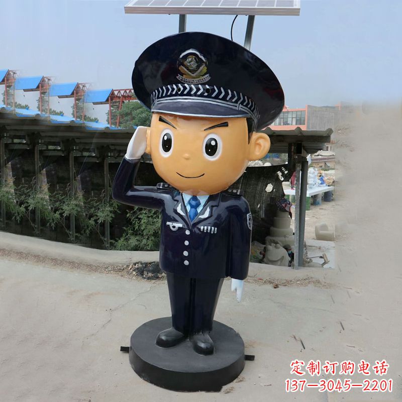 安阳玻璃钢警察雕塑