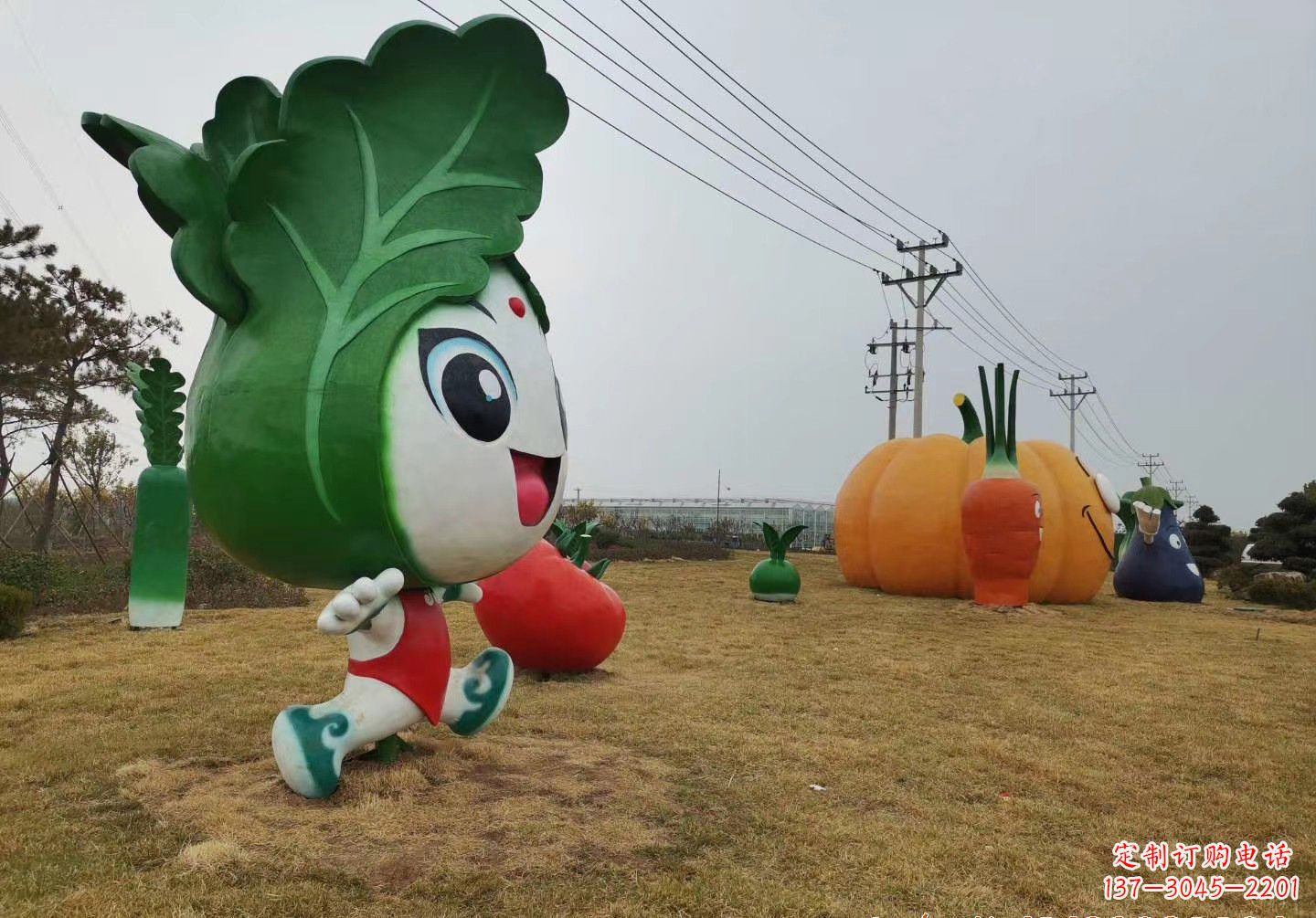 安阳玻璃钢卡通白菜景观雕塑