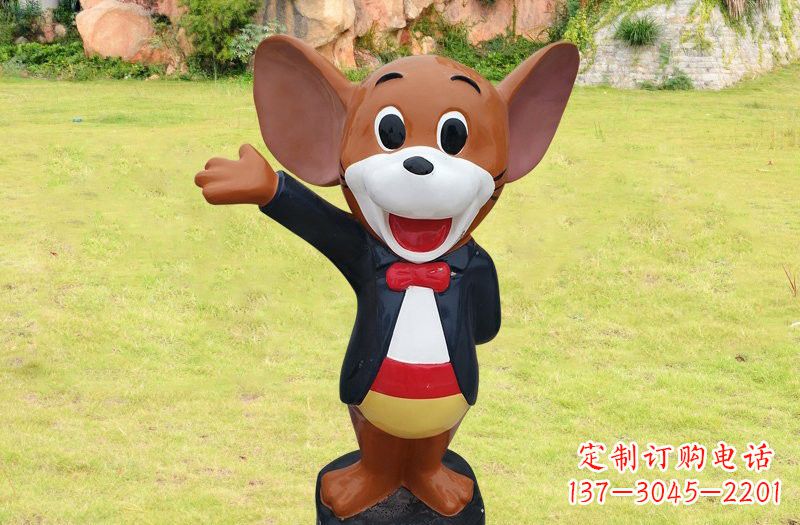 安阳玻璃钢卡通老鼠杰瑞雕塑