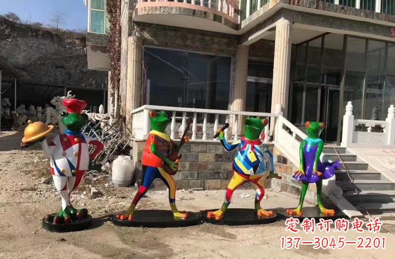 安阳玻璃钢卡通青蛙雕塑