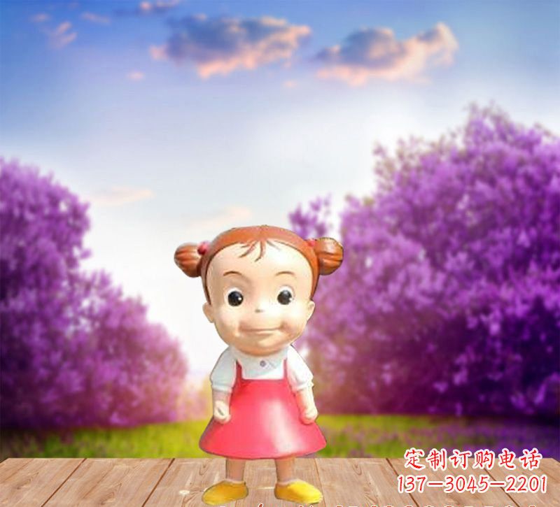 安阳玻璃钢卡通小女孩雕塑