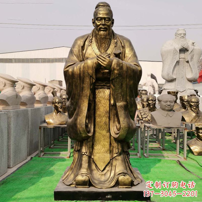 安阳玻璃钢孔子雕塑