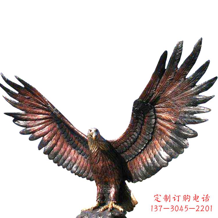 安阳玻璃钢老鹰仿铜雕塑