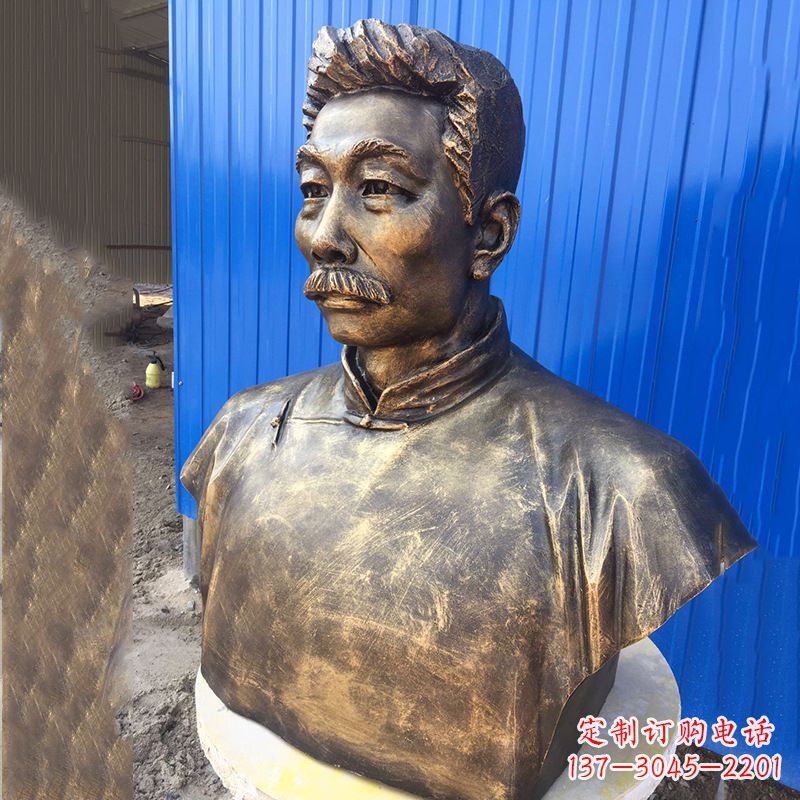 安阳玻璃钢名人头像鲁迅先生