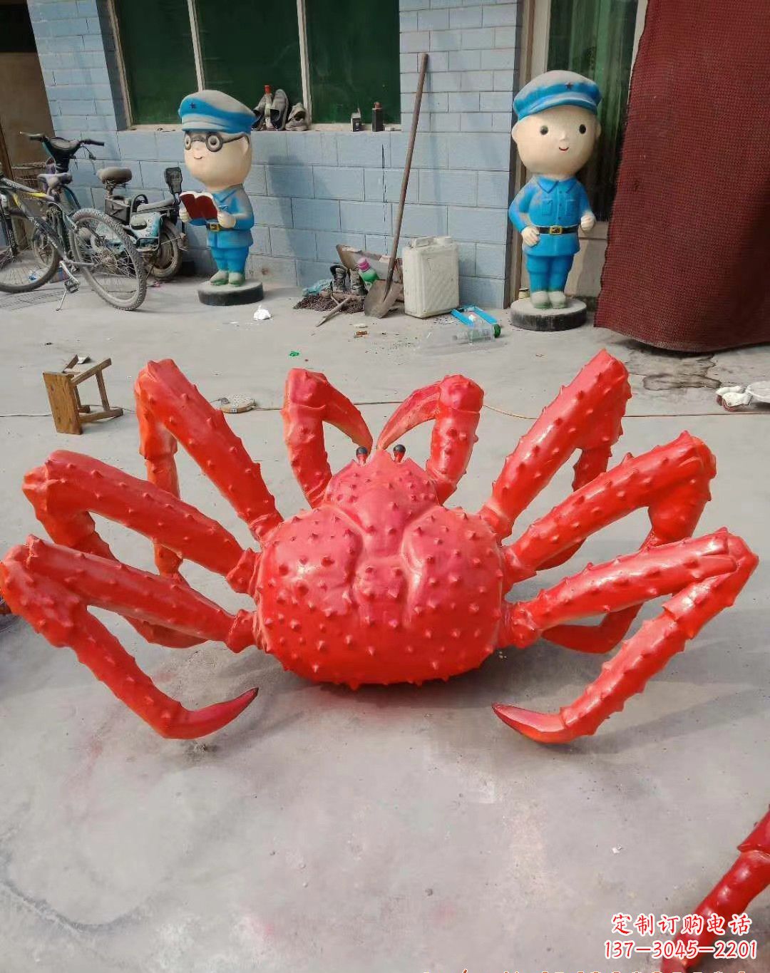 安阳玻璃钢螃蟹雕塑