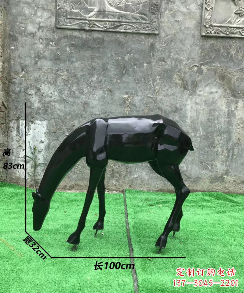 安阳玻璃钢切面小鹿雕塑