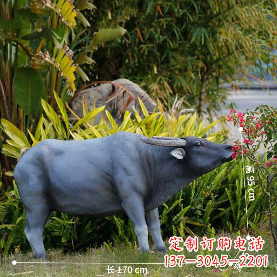 安阳玻璃钢水牛仿真雕塑 (3)