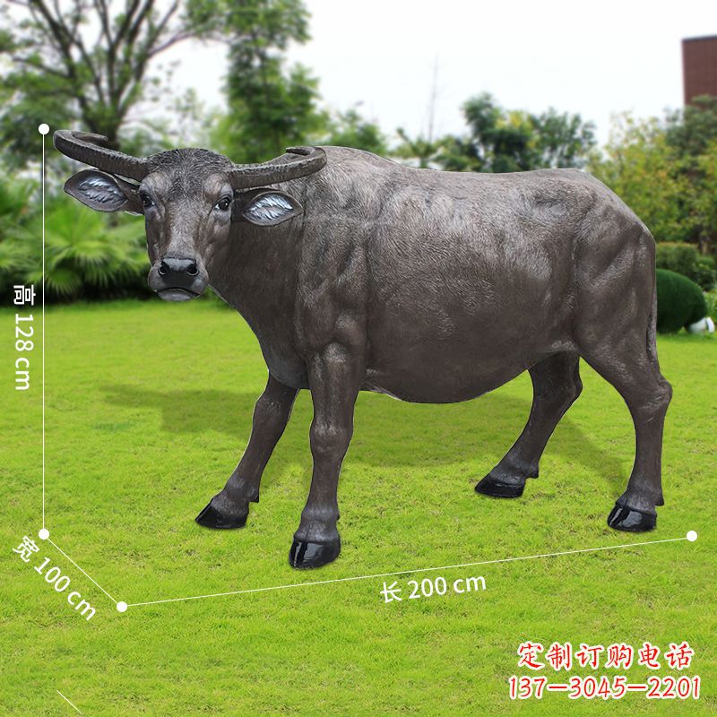 安阳玻璃钢水牛仿真雕塑 (4)
