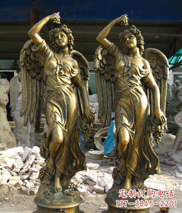 安阳玻璃钢四季女神仿铜人物雕塑