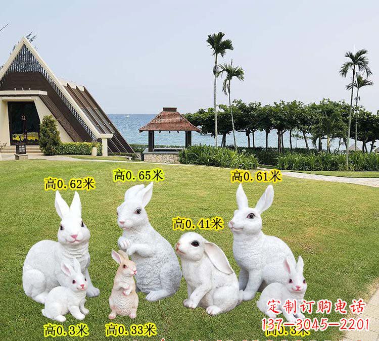 安阳玻璃钢兔子雕塑