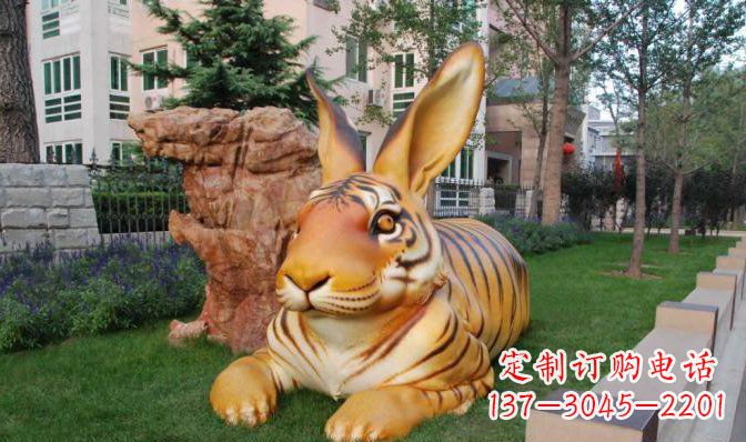安阳玻璃钢兔子雕塑 (2)
