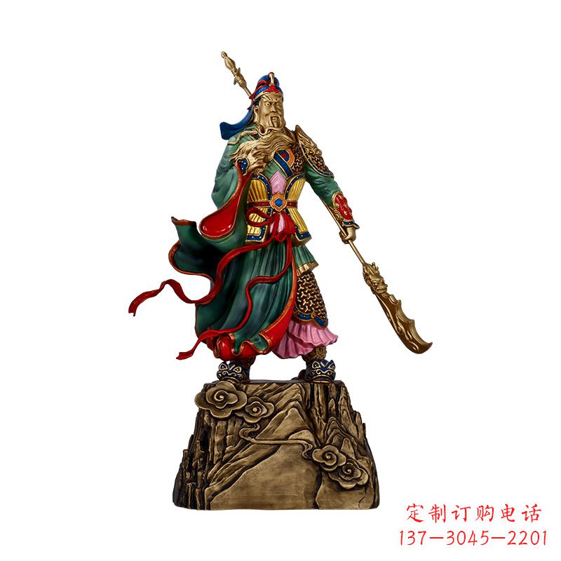 安阳玻璃钢武财神关羽雕塑
