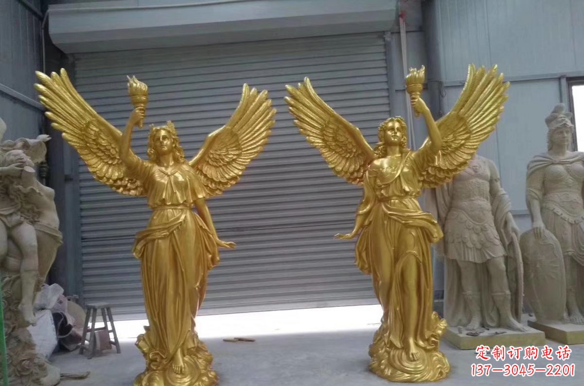 安阳玻璃钢西方天使 广场西方人物雕塑