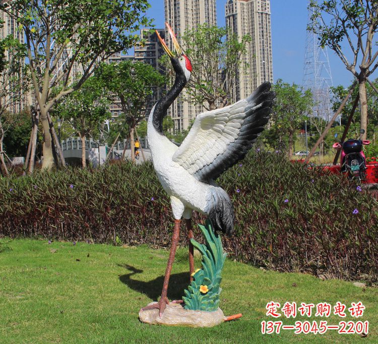 安阳玻璃钢仙鹤雕塑