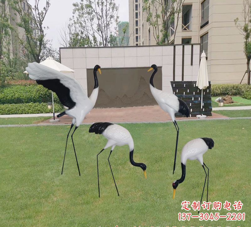 安阳玻璃钢仙鹤雕塑 (2)