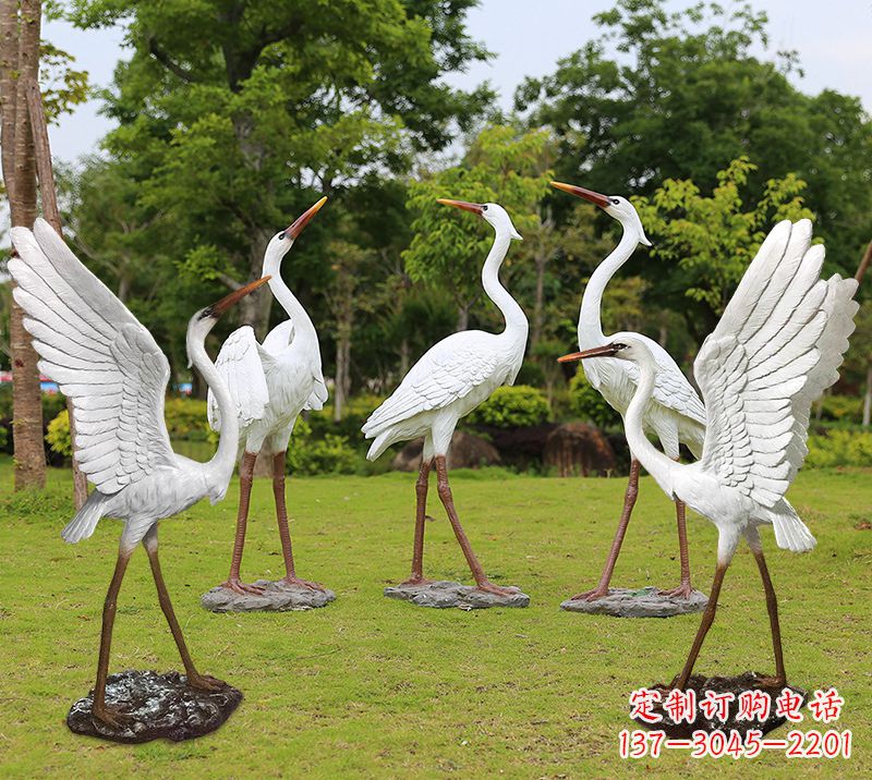 安阳玻璃钢仙鹤雕塑图片