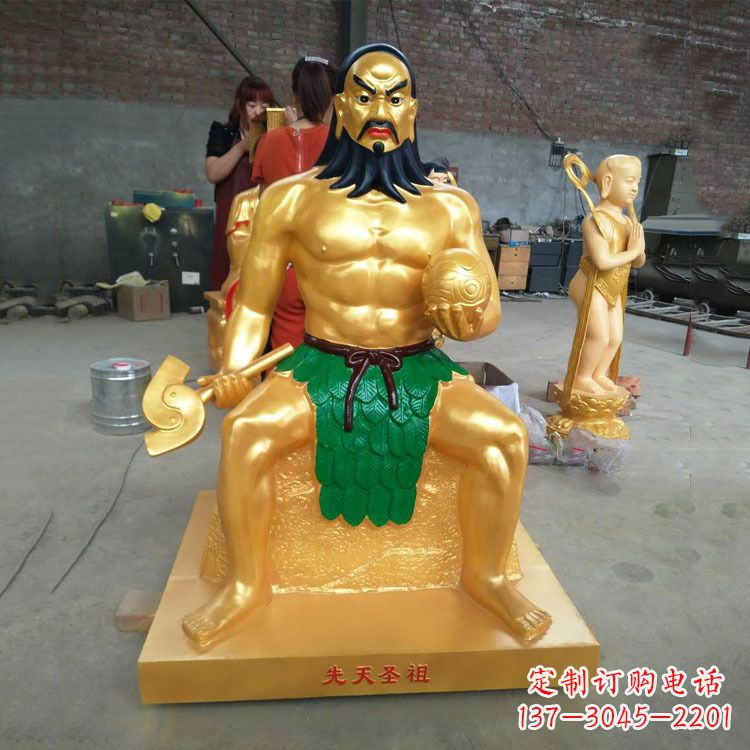 安阳玻璃钢炎帝神农氏彩绘神像