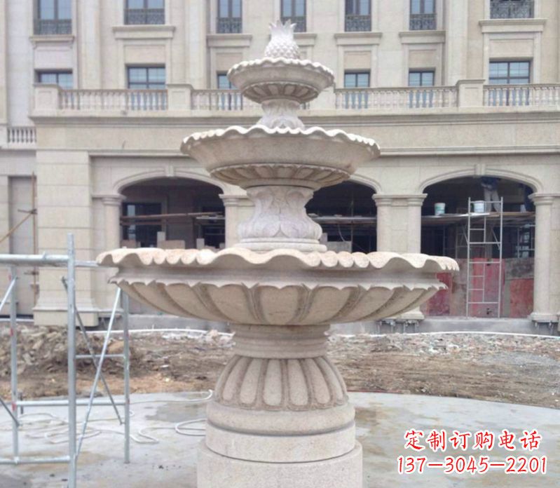 安阳菠萝多层喷泉石雕
