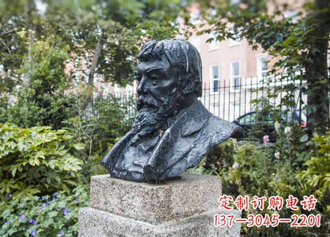 安阳伯特兰·罗素铜雕胸像-世界名人英国著名哲学家雕塑