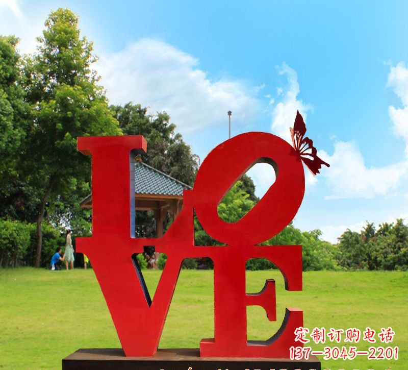安阳不锈钢love景观雕塑222