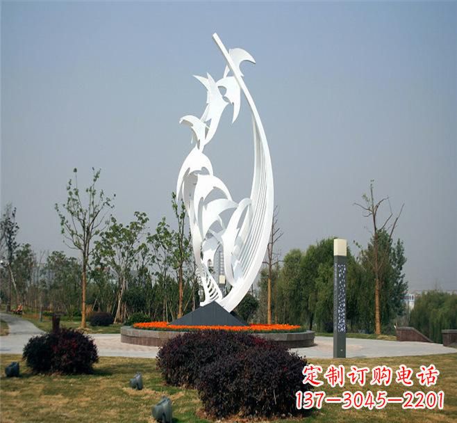 安阳不锈钢爱心大雁雕塑