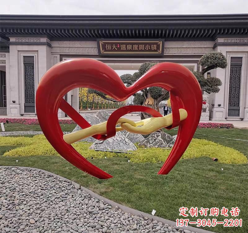 安阳不锈钢爱心字母雕塑