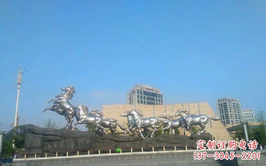 安阳不锈钢八匹马动物雕塑