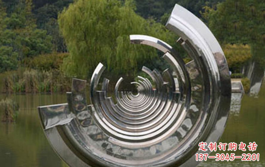 安阳不锈钢半圆字母景观雕塑