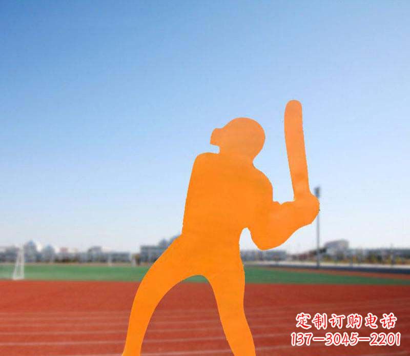 安阳不锈钢棒球雕塑