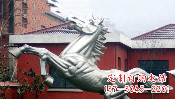 安阳不锈钢奔马雕塑 (2)