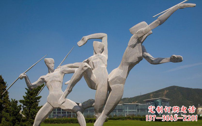 安阳不锈钢标枪运动雕塑