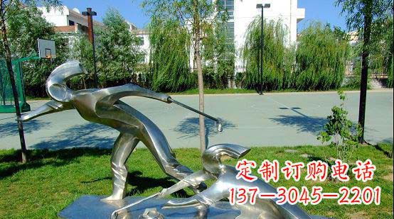 安阳不锈钢冰壶运动雕塑