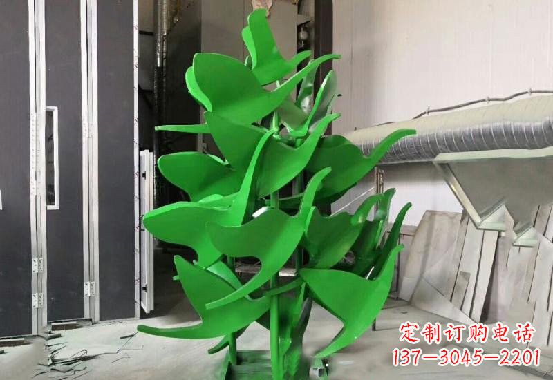 安阳不锈钢彩色抽象大雁雕塑