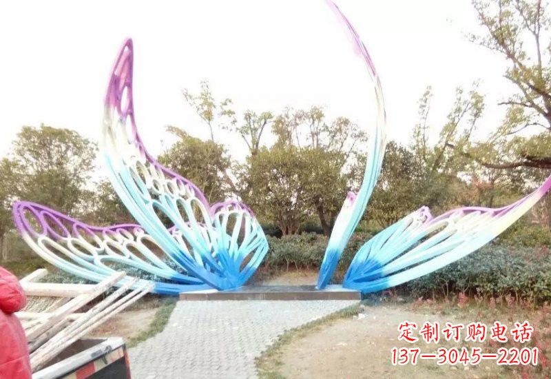 安阳不锈钢彩色抽象蝴蝶雕塑