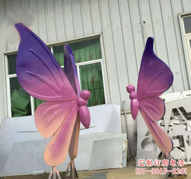 安阳不锈钢彩色动物蝴蝶雕塑
