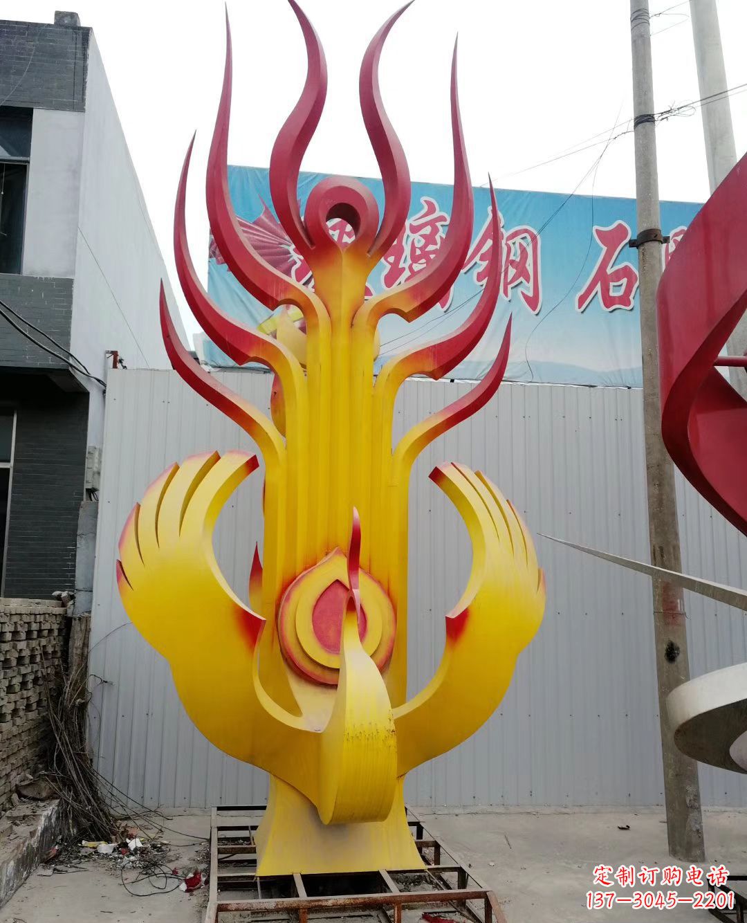 安阳不锈钢彩色凤凰雕塑