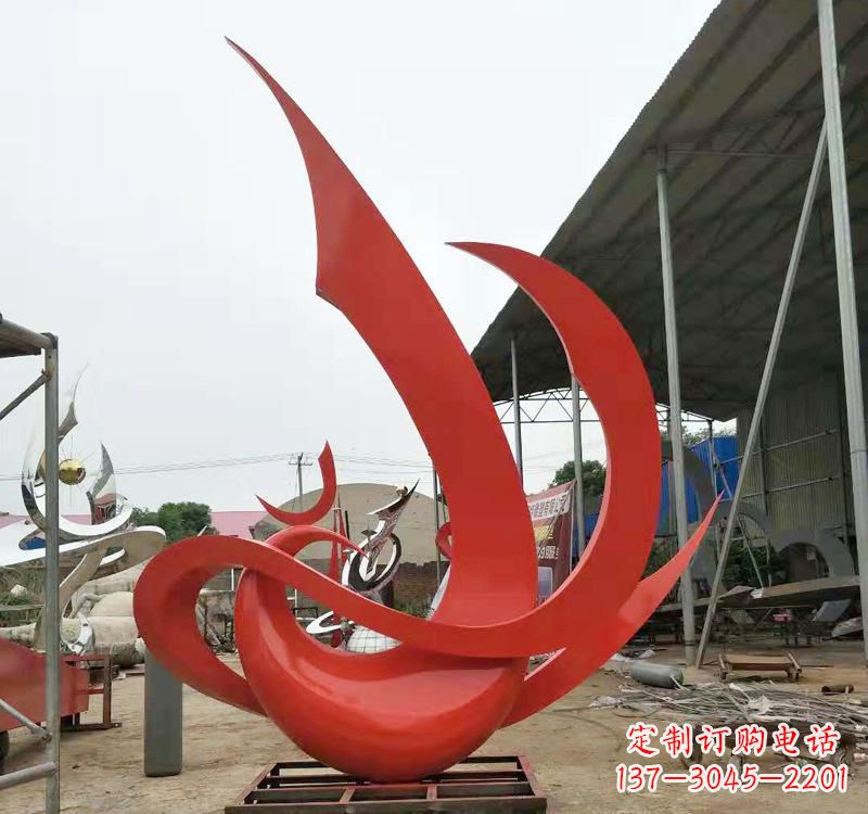 安阳不锈钢彩色凤凰雕塑2